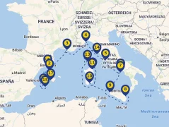 Mapa plavby